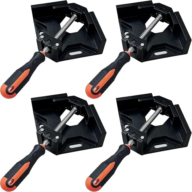 ISWEES Corner Clamp 4pcs 90 Degree Right Angle Clamp with Adjustable Aluminum Alloy Swing Jaw for Woodworking, Photo Framing, Gifts for Men Dad - Image 1